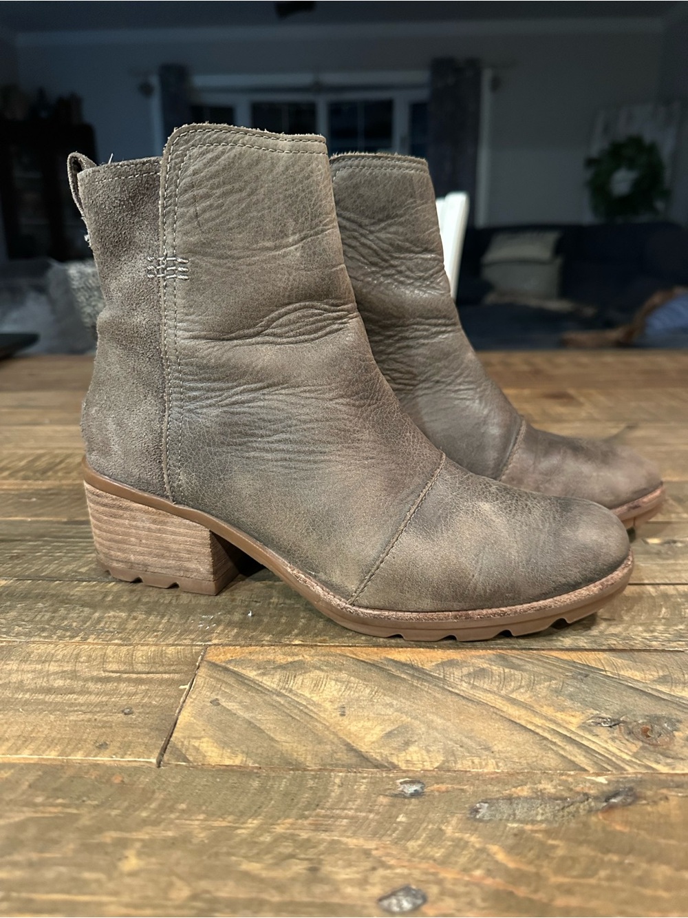 Sorel Cate Boots Major Brown Suede & Leather Size 8.5